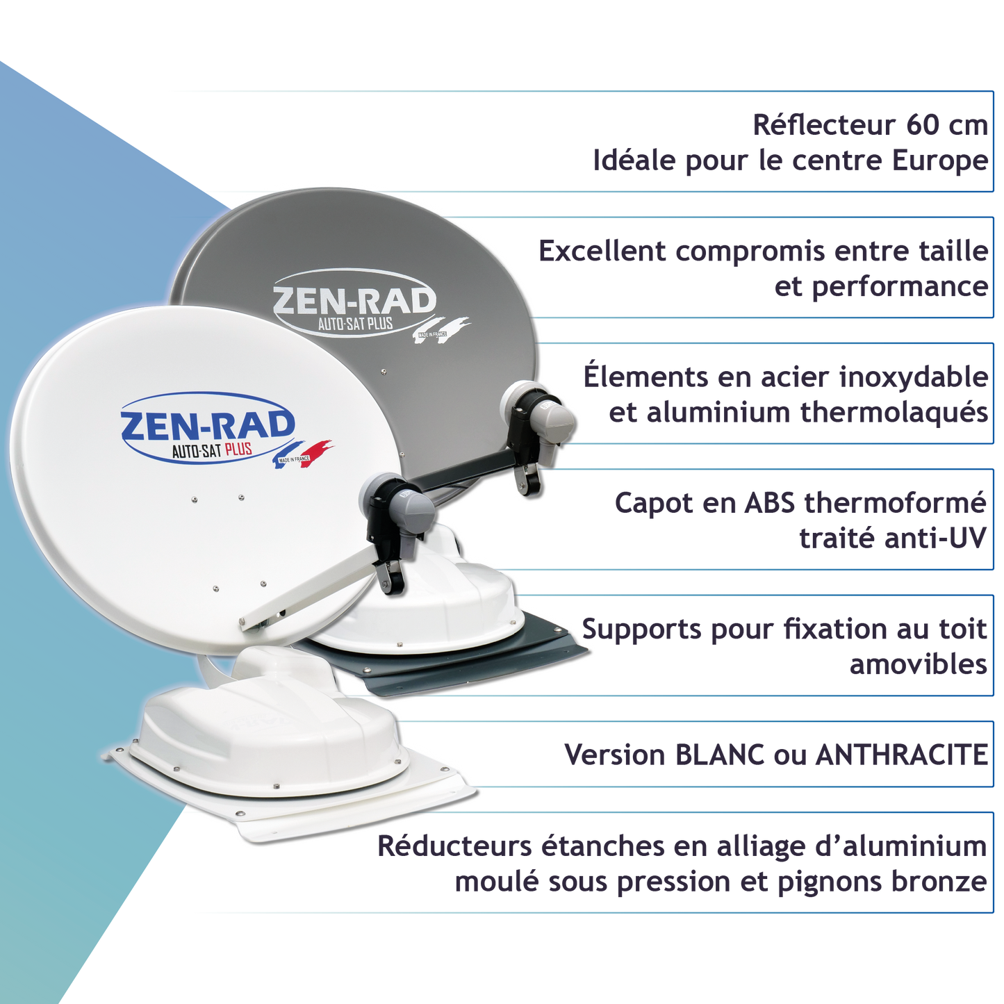 Antenne satellite automatique - AUTO-SAT PLUS 60 + SEARCH BOX i-HD