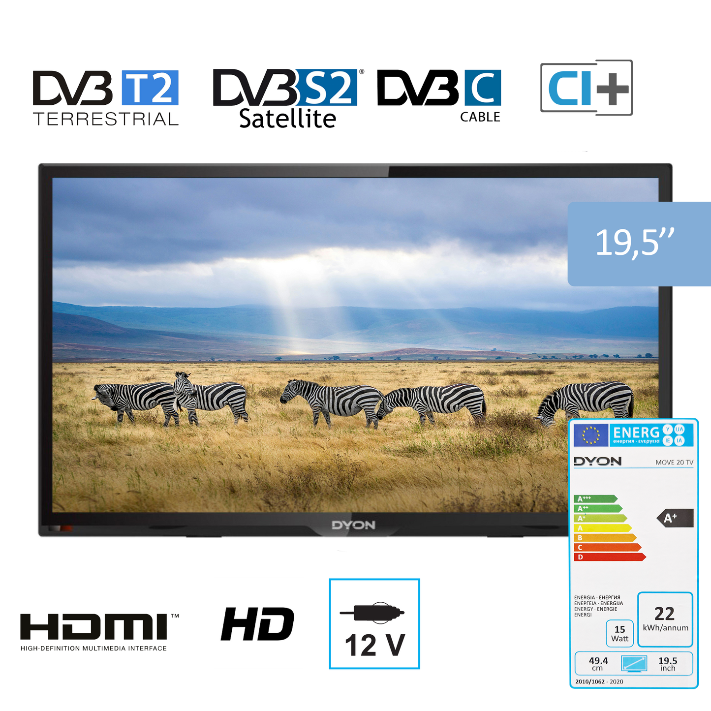 ❄️Fernseher für Wohnmobil – ZEN-RAD Dyon 19"