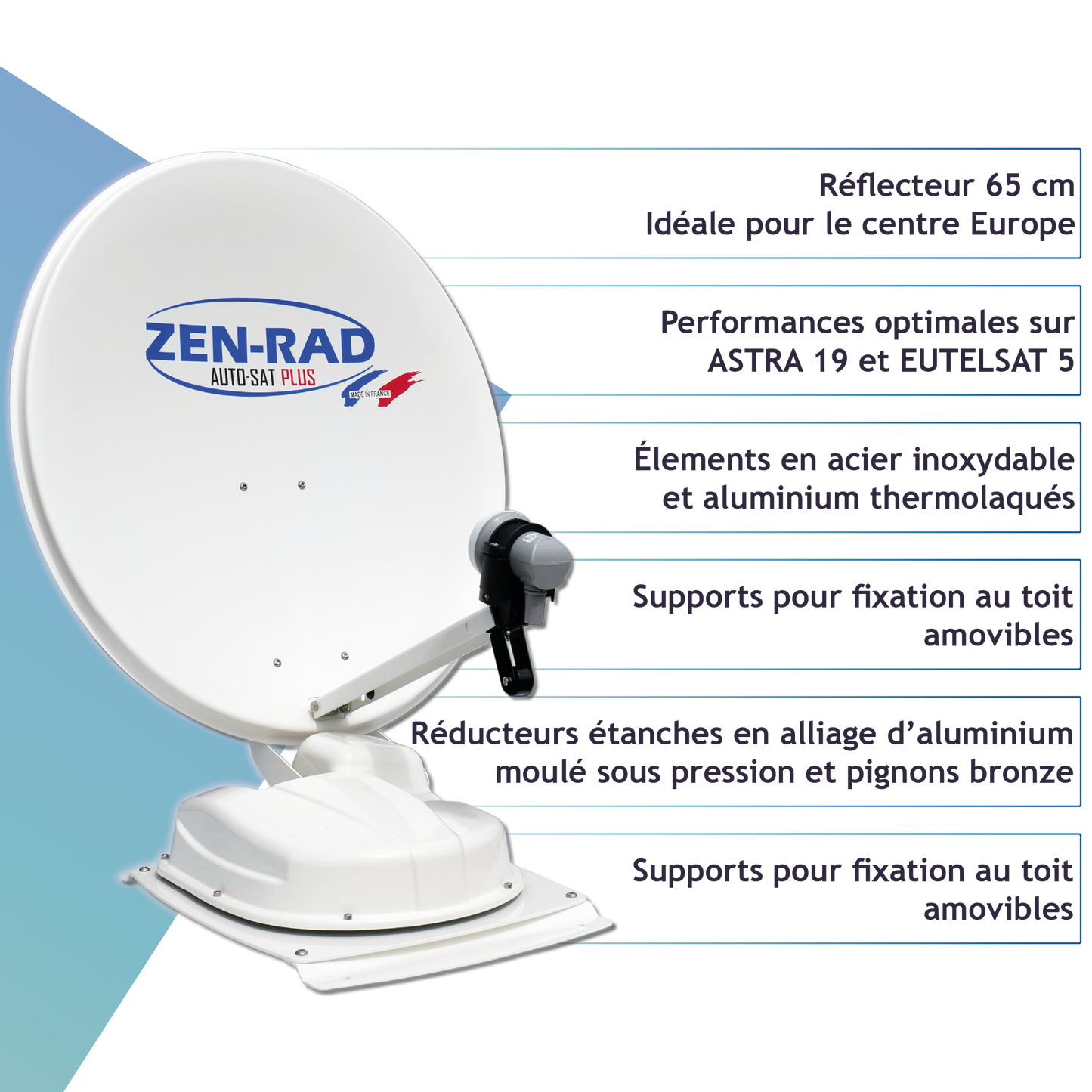 Automatische Satellitenantenne - AUTO-SAT PLUS 65 + SUCHBOX i-HD 